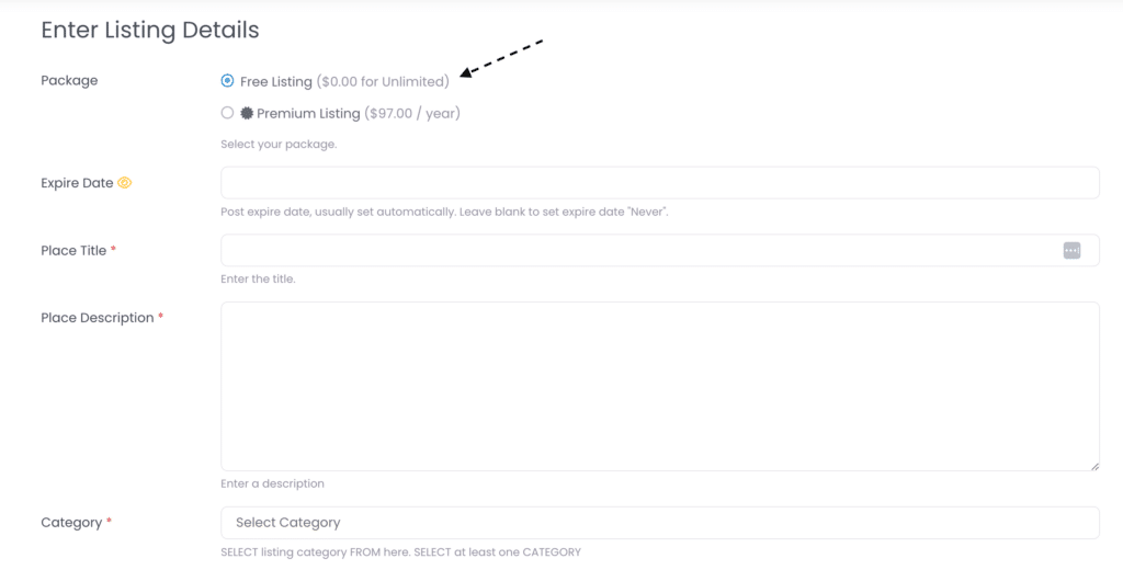 Free Listing